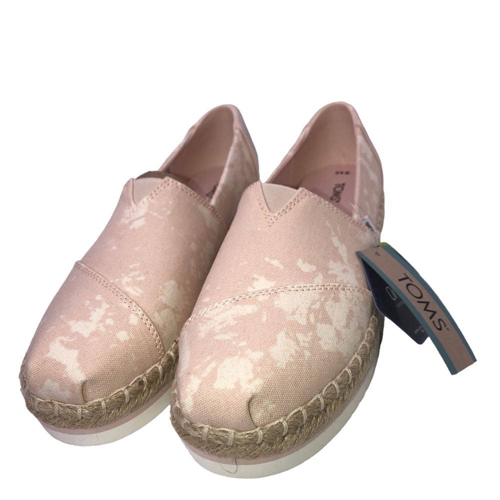 TOMS Alpargata Platform Rope Rope Platform Slip On Ortholite Shoes Size 8.5 - Picture 15 of 17